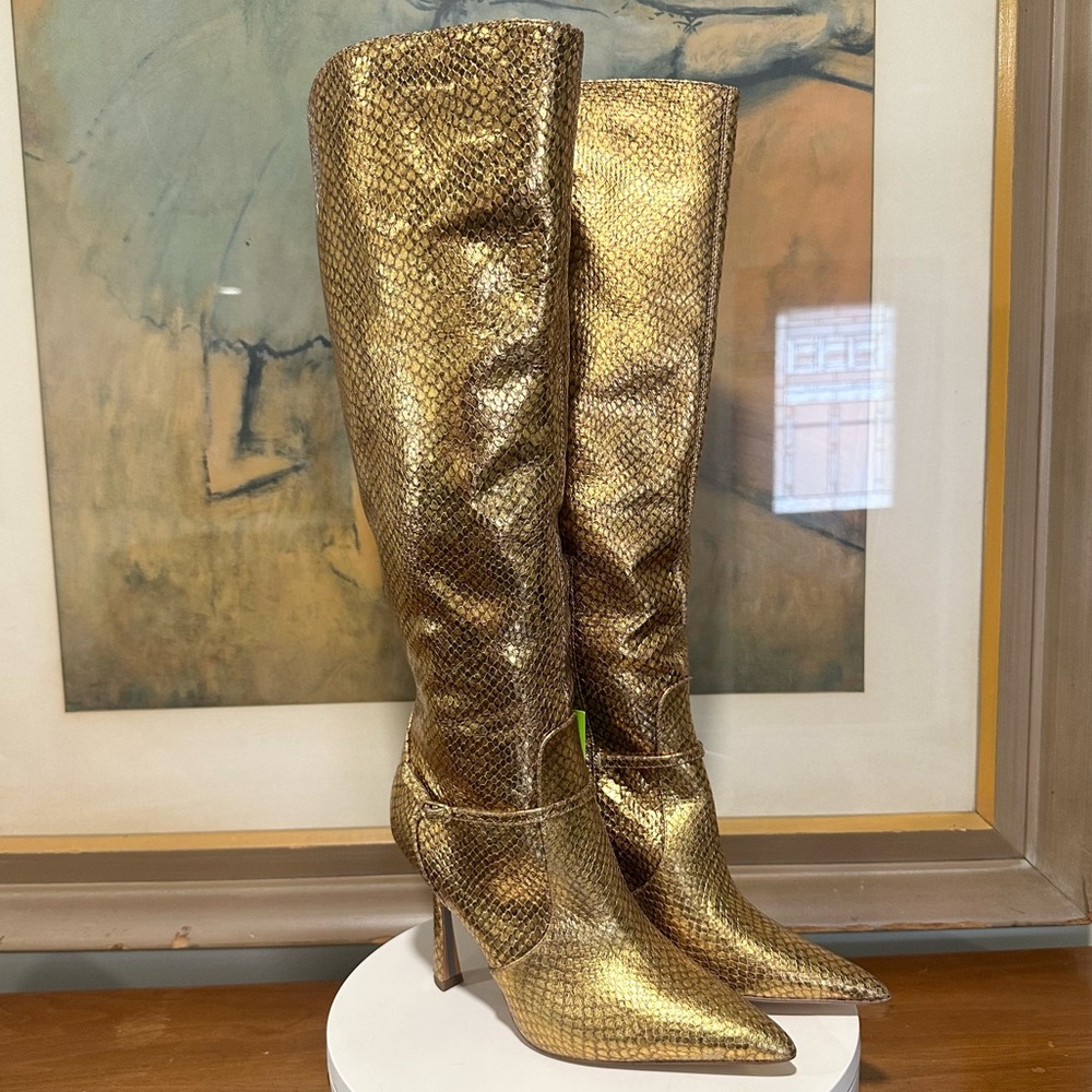 🌸SAM EDELMAN🌸 Elia Knee High Boot Medallion Gold Size: 6.5M - Picture 7 of 10